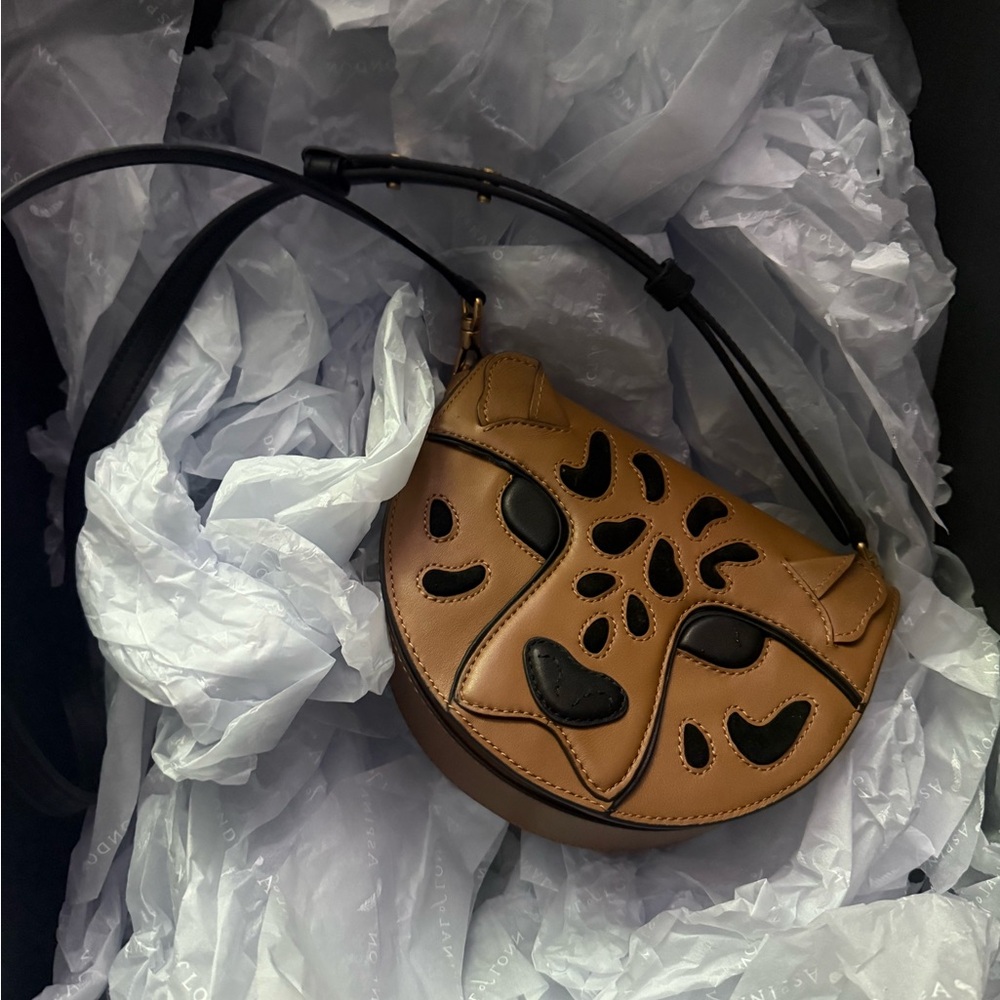 Kate Spade RARE Lucy Leopard 3D Crossbody Purse Cat NWOT